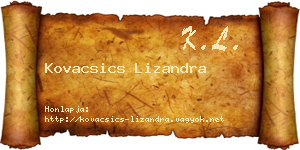Kovacsics Lizandra névjegykártya